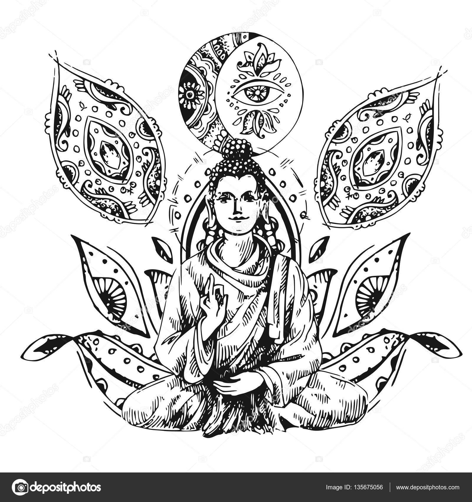 illustration avec Bouddha — Image vectorielle Margarita 87 stock illustration illustration with buddha