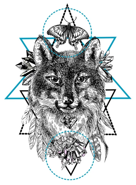 Animal de style boho — Image vectorielle