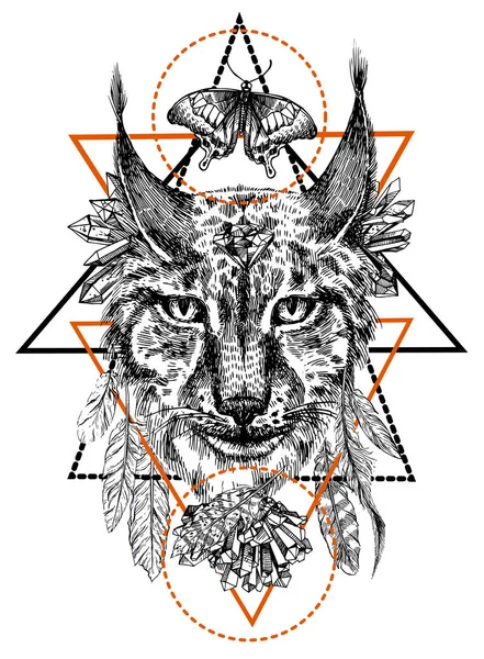 Animal de estilo boho — Vector de stock