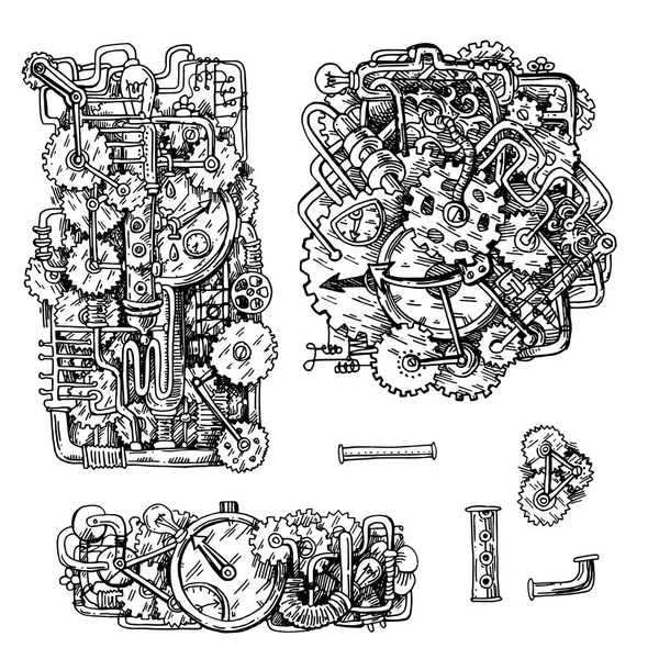 Steampunk tarzı illüstrasyon — Stok Vektör