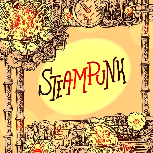 Ilustración estilo Steampunk — Vector de stock