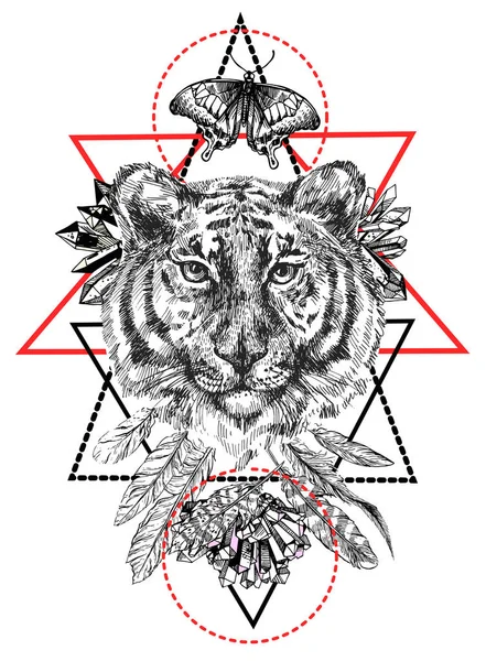 Иллюстрация тигра — стоковый вектор