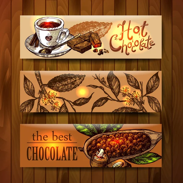 Skiss illustration choklad — Stock vektor