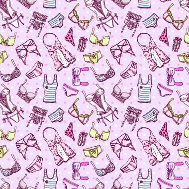 Elle çizilmiş simgeler iç çamaşırı