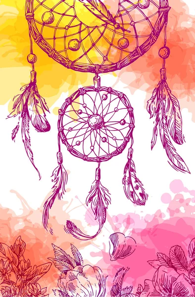 Ilustracja z dreamcatcher — Wektor stockowy