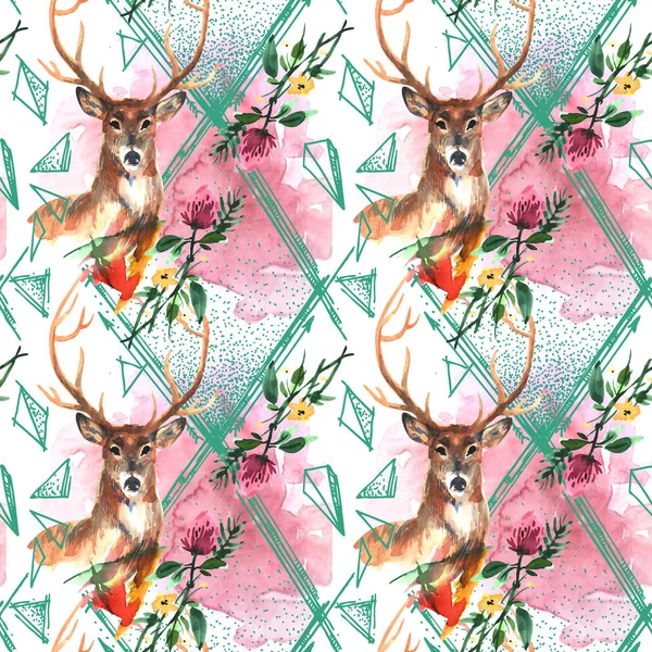 Cervo illustrazione acquerello — Foto Stock