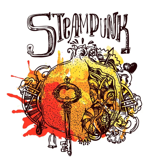 Granato stile steampunk — Vettoriale Stock