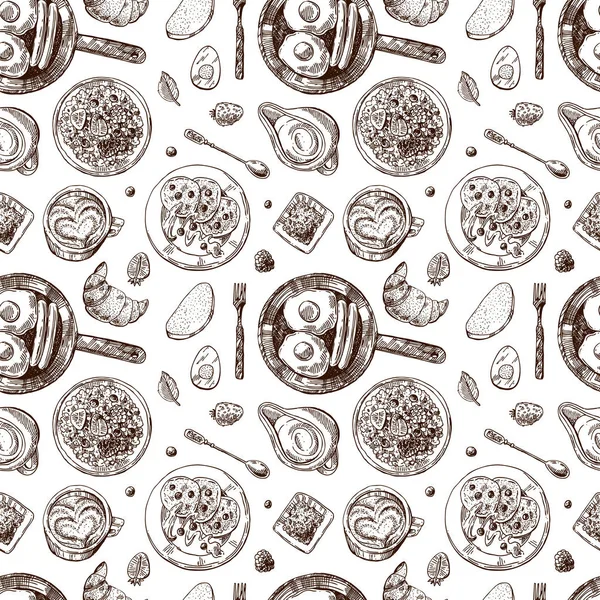 Hand drawn vector illustration. Breakfast is a great start of th