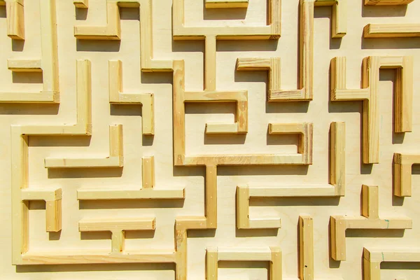 Abstrato Uso Labirinto Madeira Para Fundo — Fotografia de Stock
