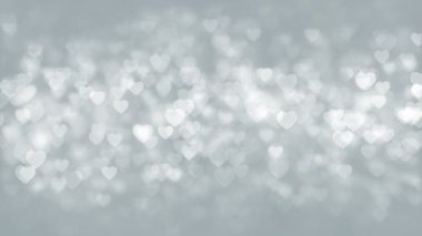 Beyaz arka plan düğün parçacıklar Kalpler