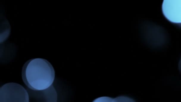 Sovrapposizione di Blue Bokeh — Video Stock