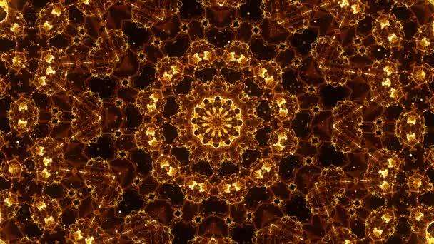 Gouden Kaleido Abstract achtergrond — Stockvideo