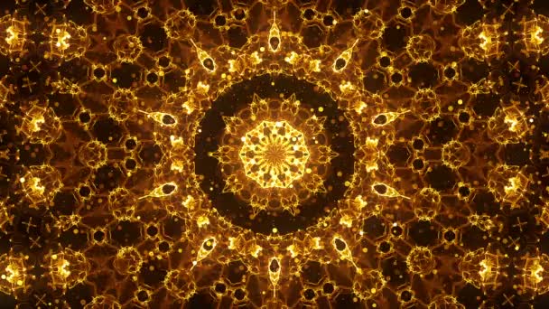 Gold Kaleido Abstract Background — Stock Video