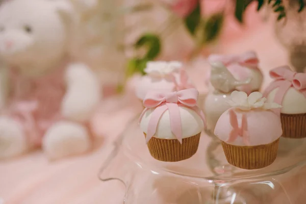 Şeker çubuğu cupcake — Stok fotoğraf