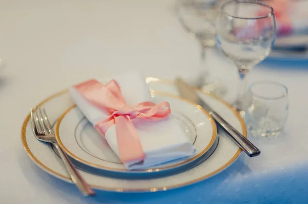 Décoration de tables au mariage — Photo