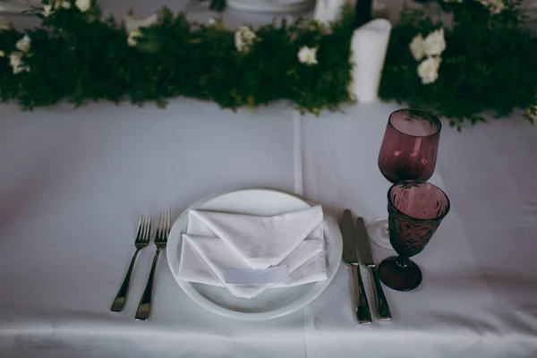 Décoration de tables au mariage — Photo