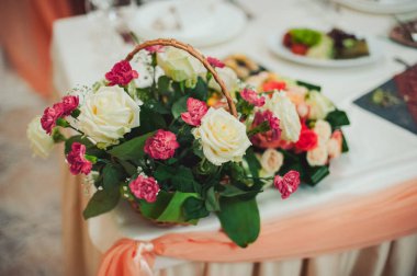 Güzel dekorasyon düğün çiçek