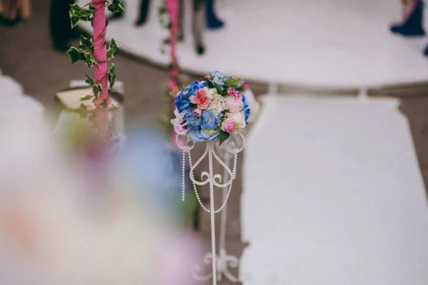 Bela decoração de flores no casamento — Fotografia de Stock