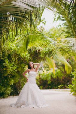 Avuç içi bir adada güzel gelin