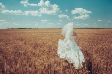 Kum bir yürüyüş gelin ve damat deniz alanı günbatımı mimari düğün çift çimen