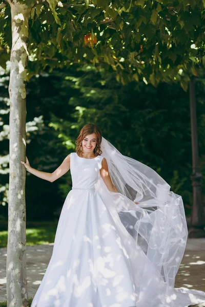 Portret van een mooie bruid op trouwdag — Stockfoto