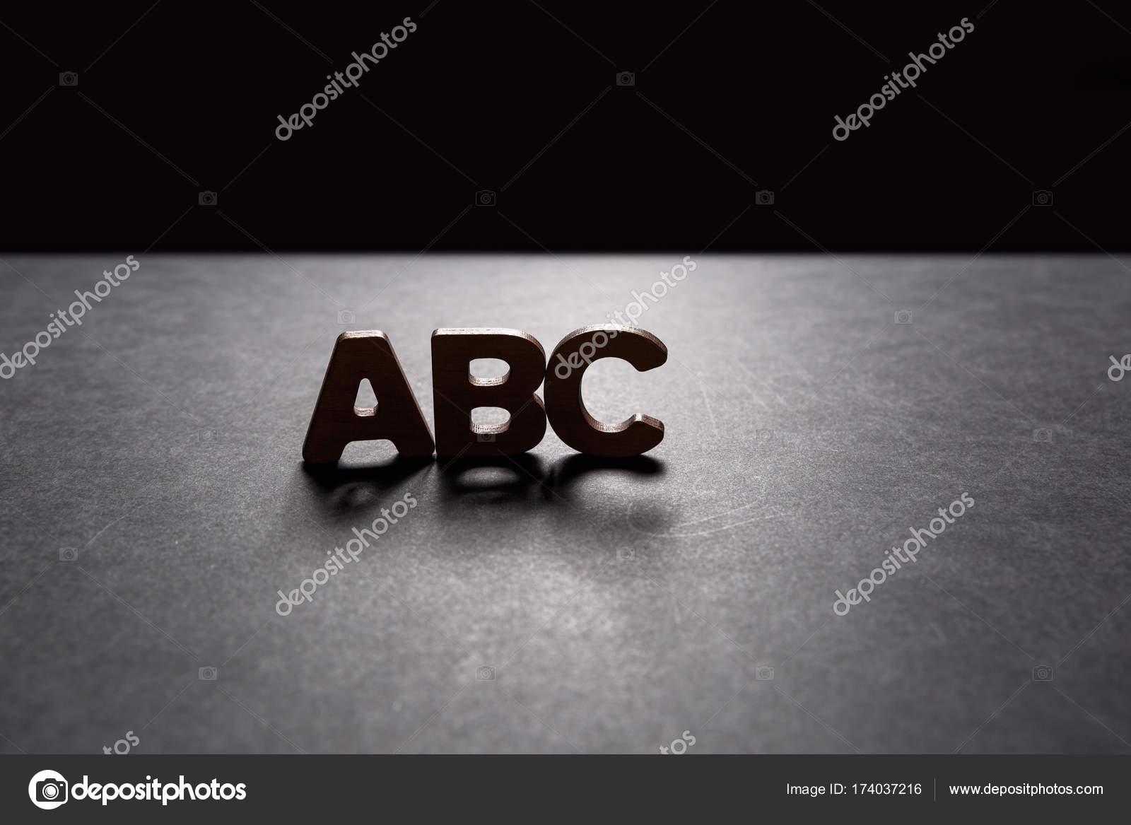 Letters Abc Of Wooden On A Dark Texture With Black Letters Abc Of Wooden On A Dark Texture With Black Background Backlight