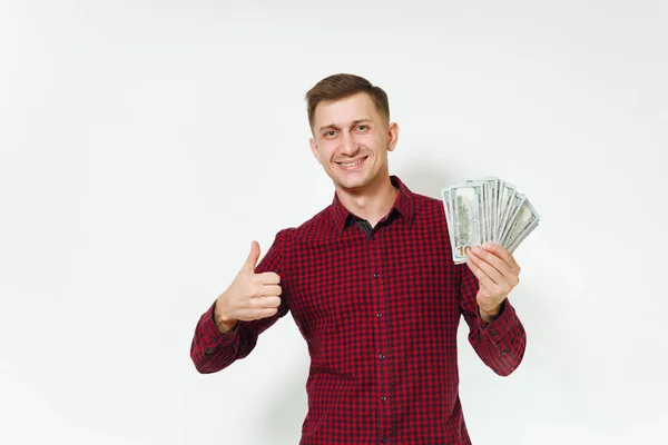 Schöner zufriedener Kaukasier glücklich junger glücklicher Geschäftsmann 25-3 — Stockfoto