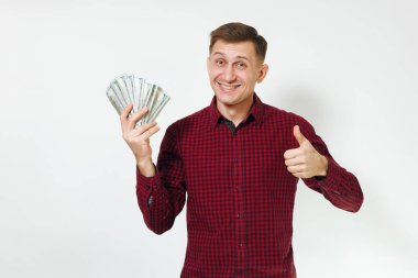 Yakışıklı beyaz genç mutlu iş adam 25-3 şanslı memnun