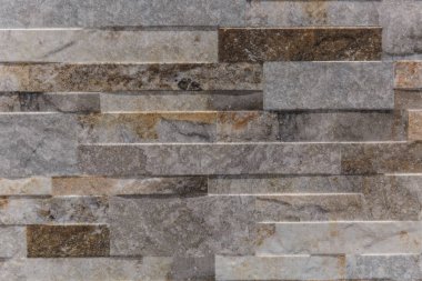 Taş duvar tuğla doku arka plan bej yüzey cephe tasarımı ve dekorasyon için.