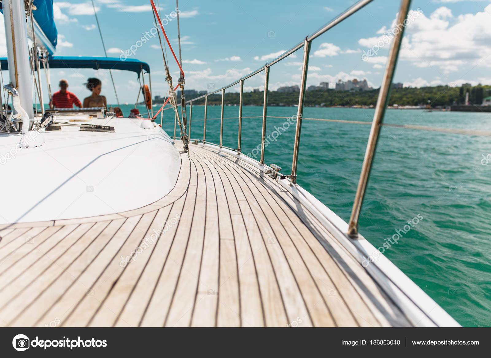 Man Sitting On Deck Of Sailboat, Casco Photograph By Peter, 49% OFF