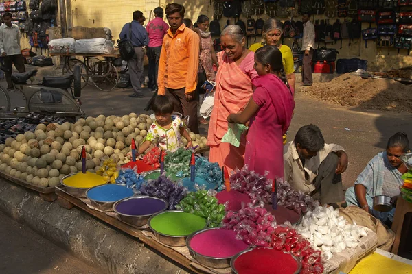 インドの通り市場 — ストック写真