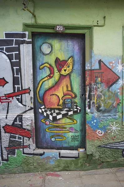 Portas coloridas de Valparaíso — Fotografia de Stock