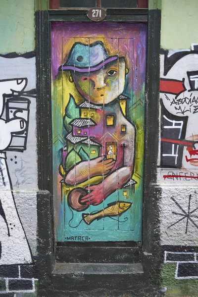 Valparaiso के रंगीन दरवाजे — स्टॉक फ़ोटो, इमेज