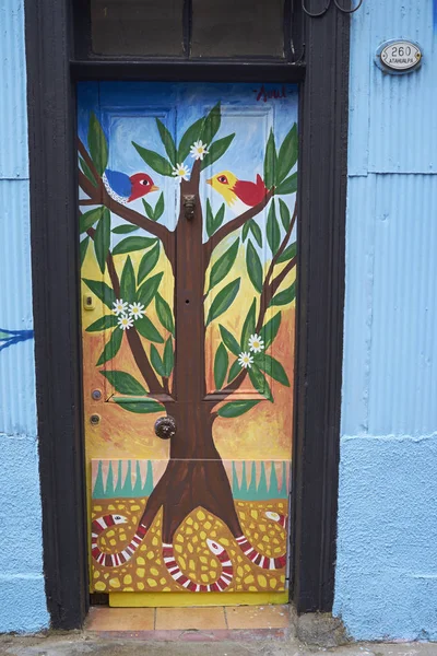 Kolorowe drzwi Valparaiso — Zdjęcie stockowe