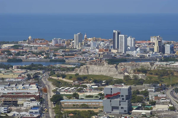 Luchtfoto Van Stad Cartagena Colombië — Stockfoto