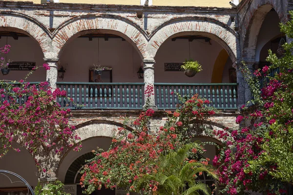 Cartagena Colômbia Janeiro 2017 Edifícios Coloniais Tradicionais Estilo Espanhol Área — Fotografia de Stock