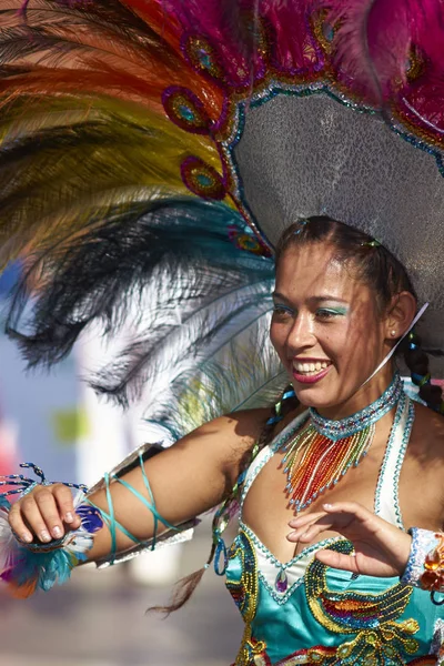 Dançarina de tabaco no Carnaval de Arica — Fotografia de Stock
