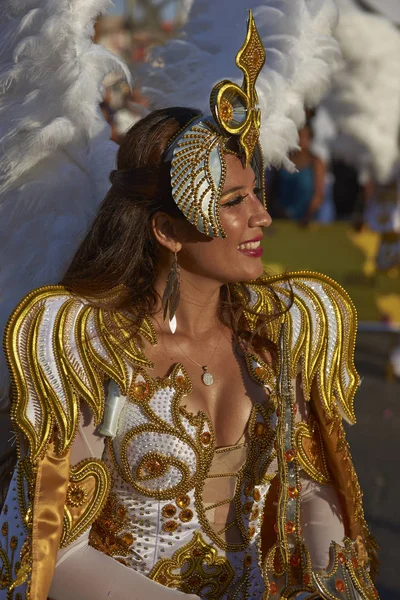 Dançarina de Diablada no Carnaval de Arica — Fotografia de Stock