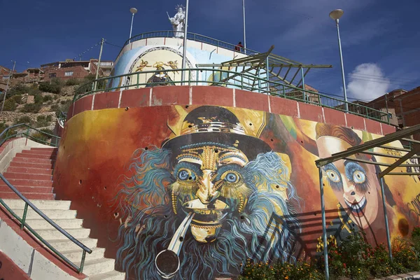 Oruro Bolivien Februar 2017 Wandgemälde Die Den Jährlichen Karneval Der — Stockfoto