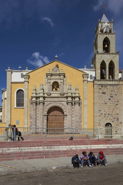 Iglesia Histórica Iglesia Del Socavn Ciudad Minera Oruro Altiplano Bolivia — Foto de Stock