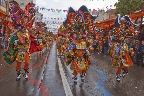 Diablada dansçılar: Oruro karnavalında — Stok fotoğraf