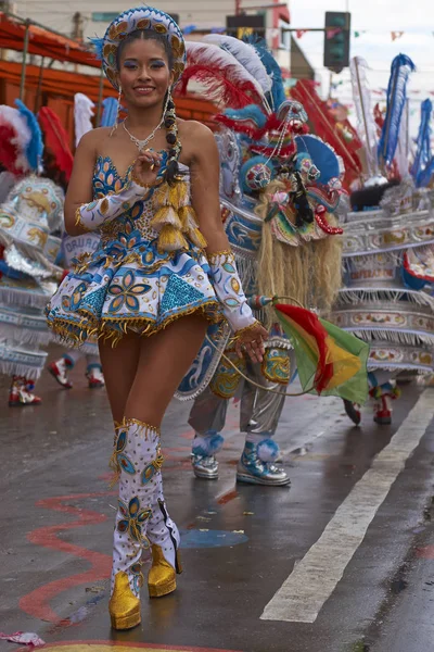 Morenada penari di Karnaval Oruro — Stok Foto