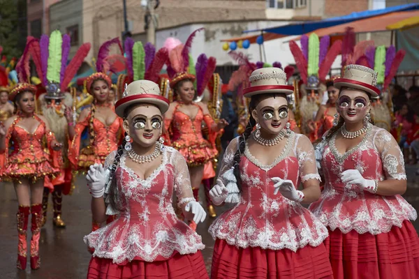 Mascarado Morenada Dançarinos — Fotografia de Stock