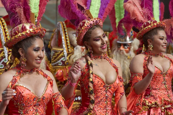 Dançarinos de morenada no Carnaval de Oruro — Fotografia de Stock