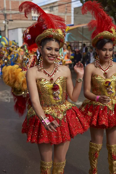 Morenada a táncosok a Oruro karnevál — Stock Fotó