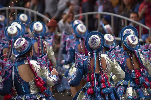 Caporales dansare på Oruro Carnival — Stockfoto