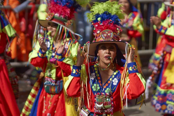 Tinkus tancerzy o karnawału Oruro — Zdjęcie stockowe