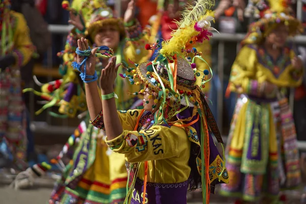 Tinkus a táncosok a Oruro karnevál — Stock Fotó