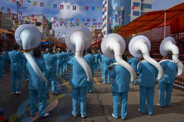 Band of a Morenada Dance Group at the Oruro Carnival clipart