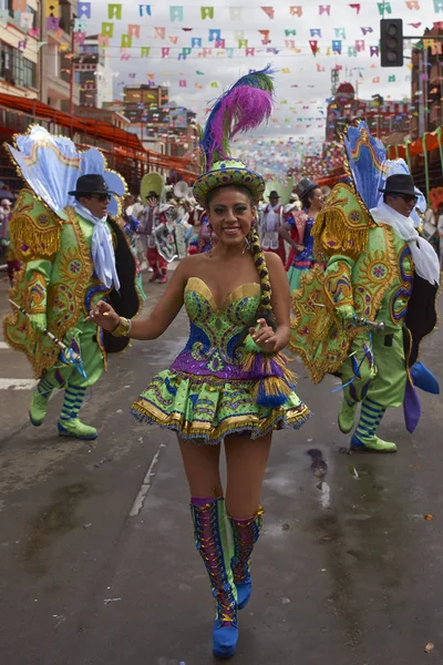 Morenada grupy tanecznej w karnawału Oruro — Zdjęcie stockowe